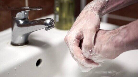 用肥皂洗手-库存镜头