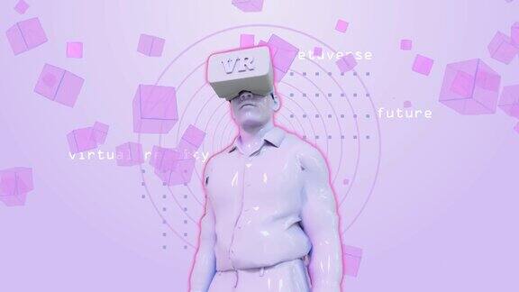 虚拟现实未来技术元宇宙概念-4K循环镜头