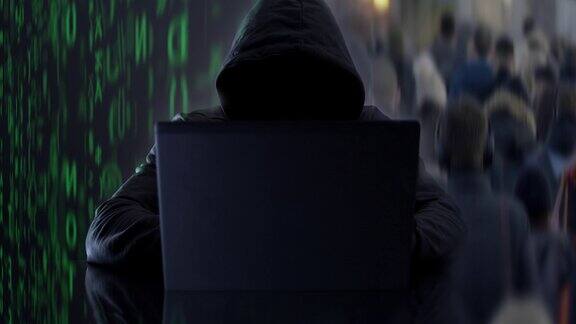 黑客编码的网络威胁蒙太奇