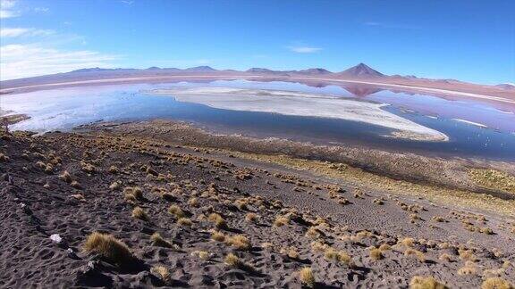 玻利维亚的科罗拉达咸湖