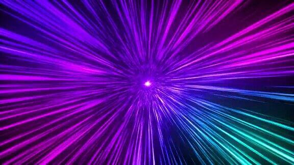 色彩斑斓的隧道抽象创造性的宇宙背景跳跃到另一个星系光速运动中的氖光美丽的烟花五颜六色的爆炸大爆炸