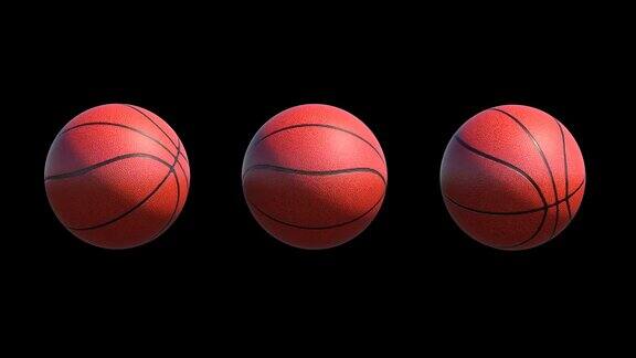 三种不同的篮球旋转