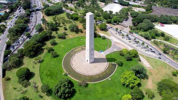 巴西圣保罗的城市景观伊比拉普埃拉公园令人惊叹的景观
