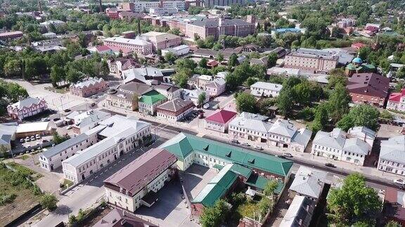 叶戈列耶夫斯克城市的空中全景