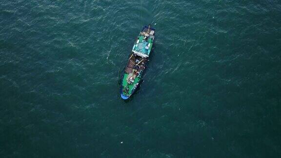 海上的渔船航空摄影测量