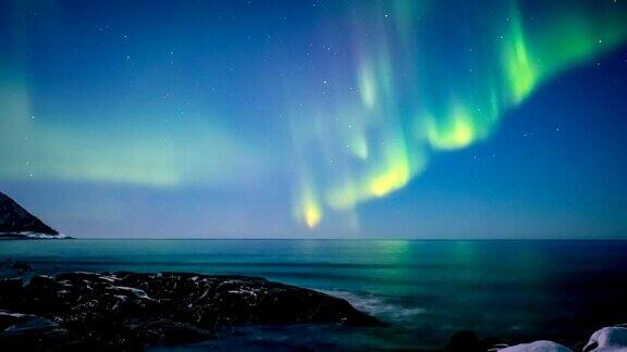 北极光北极光或北极光出现在北极地区的夜空中