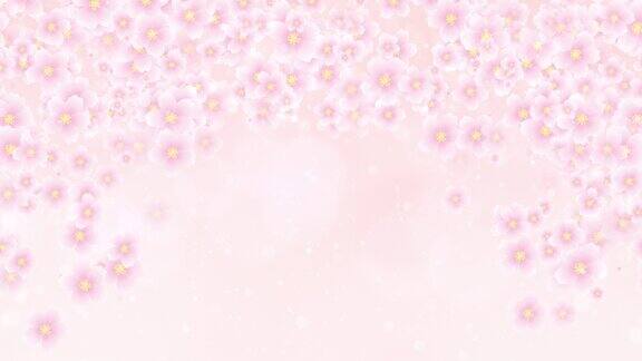 浅粉色的花拱在浅粉色的背景上