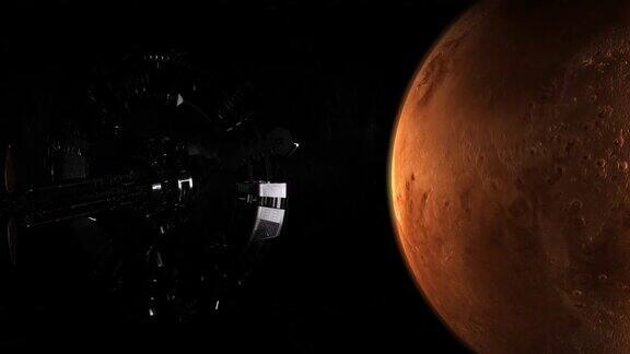 宇宙飞船接近火星