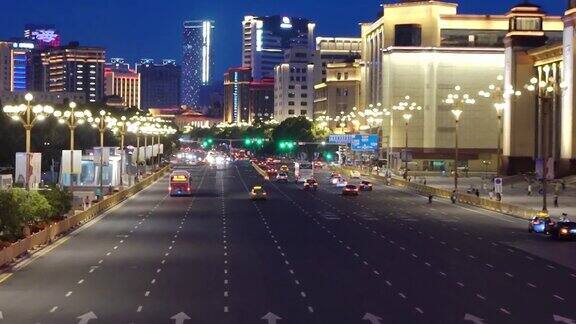 江西省南昌市八一广场的城市交通场景