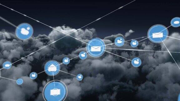 动画的网络连接与图标在云