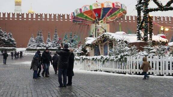 圣诞节和新年前的莫斯科