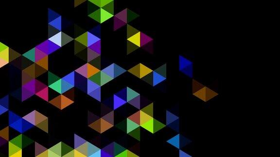 三角形马赛克循环现代抽象多色像素背景