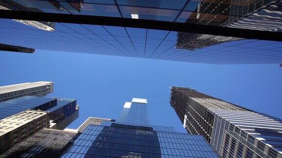 美国曼哈顿下城纽约市的现代摩天大楼