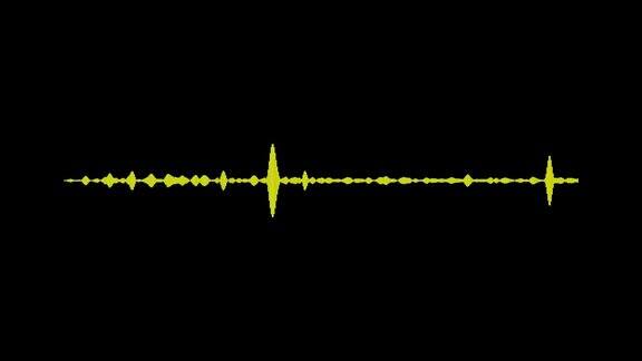 黄色的波形音频信号的动画