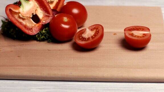 番茄切过程