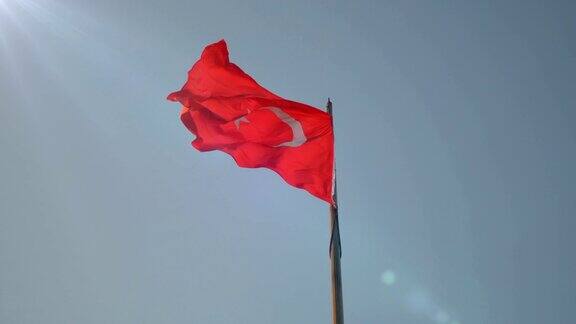 舞动土耳其国旗4K