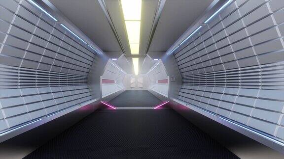 科技隧道空间站未来的内部4k