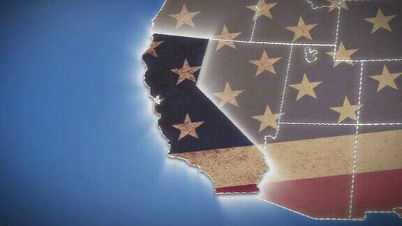 美国地图加州退出所有州可用