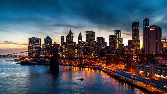 日落黄昏和曼哈顿下城的夜晚-第二部分