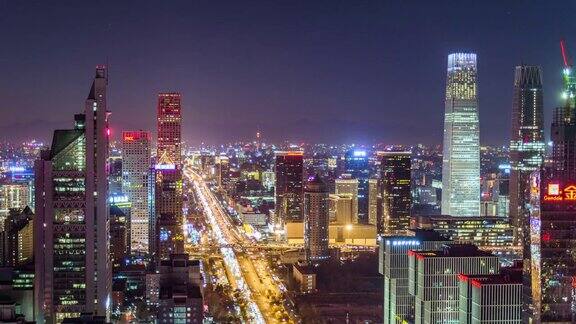 MSHAZO北京CBD和夜间城市交通北京中国