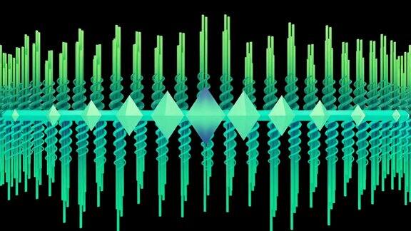 滚动波形波束的循环抽象音频均衡器