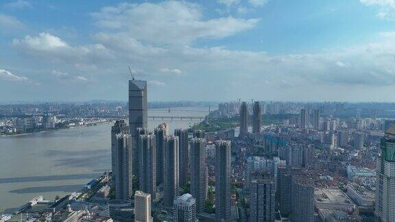 中国武汉城市的航拍