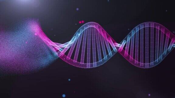 4k分辨率DNA未来数字运动抽象背景的科学和技术