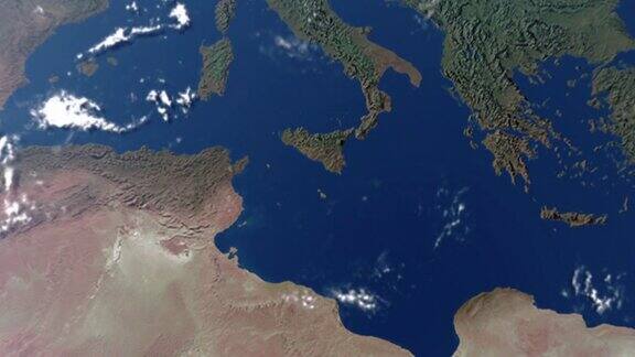 地球与马耳他的边界