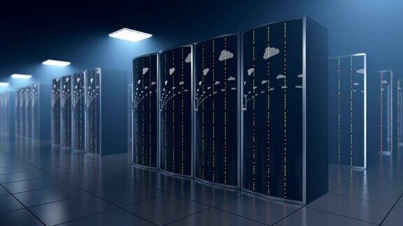 数据存储中的服务器室具有云反射