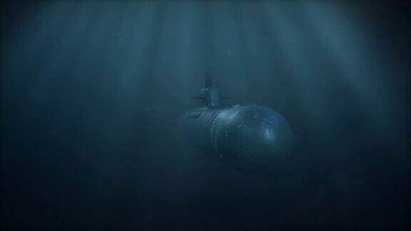 潜艇接近然后经过相机