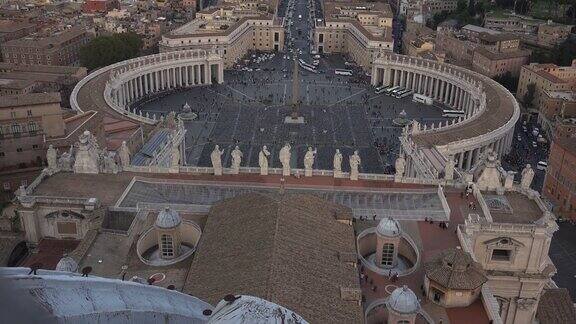 圣彼得斯广场及周围的鸟瞰图罗马梵蒂冈