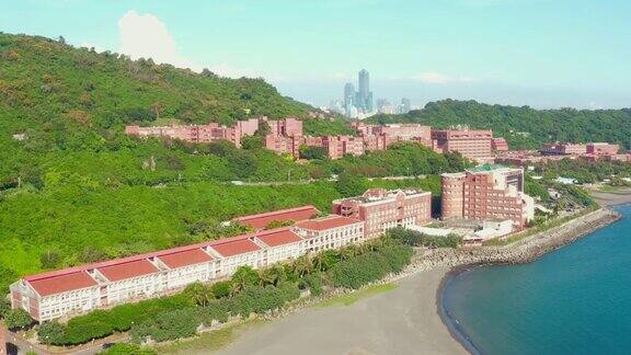 鸟瞰图台湾高雄美丽的海岸线