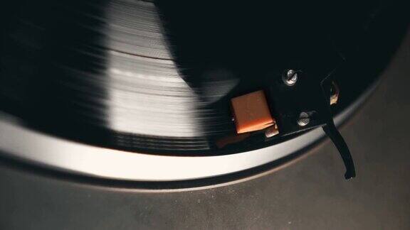 老式黑胶唱片播放器音乐唱片