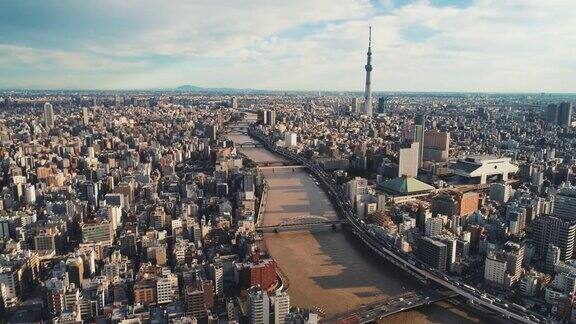东京市中心鸟瞰图日本