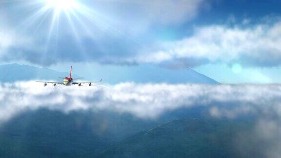 动画介绍与飞机飞过云层