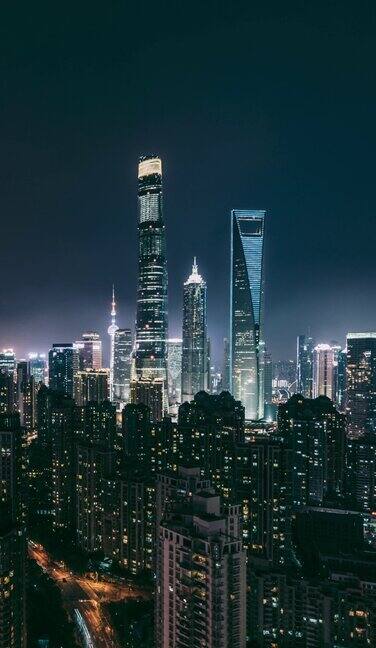 PAN上海夜景鸟瞰图中国