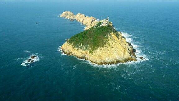 鸟瞰图香港附近的沿海岛屿