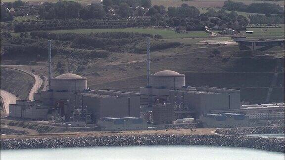 Penly核电站鸟瞰图-上诺曼底塞纳海事区迪耶普法国