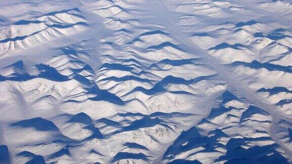 阿拉斯加冰雪覆盖地形景观-鸟瞰图(不4的4)