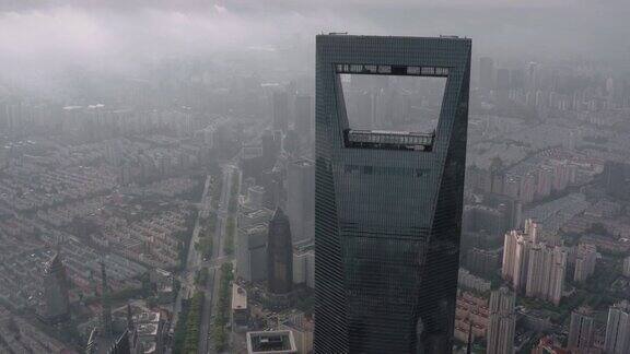 陆家嘴金融区鸟瞰图上海中国
