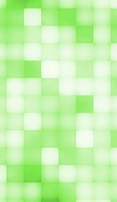 垂直4K抽象行彩色像素闪烁不同颜色的小方块流动绿色背景可循环
