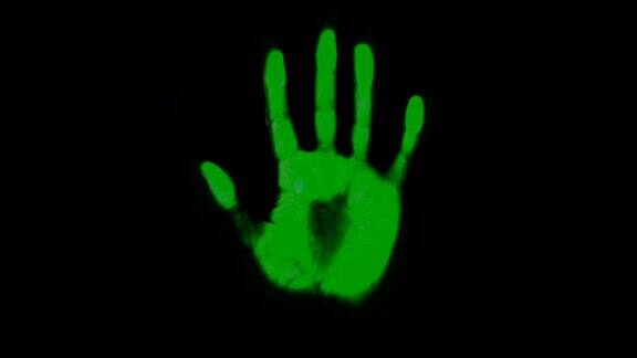 手扫描仪手印指纹手掌密码id绿色