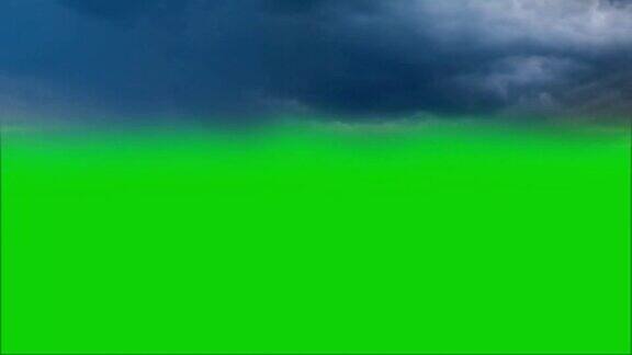 雷霆风暴在绿幕背景
