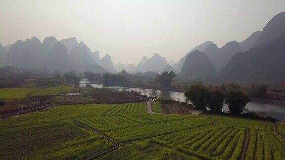 桂林山水鸟瞰图