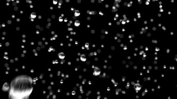 雨滴在黑色背景的循环动画HD1080