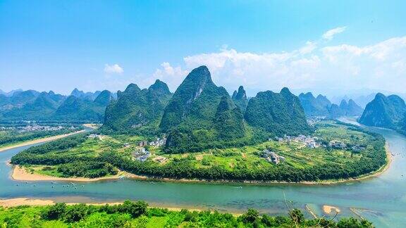 桂林山水漓江和喀斯特山脉广西中国