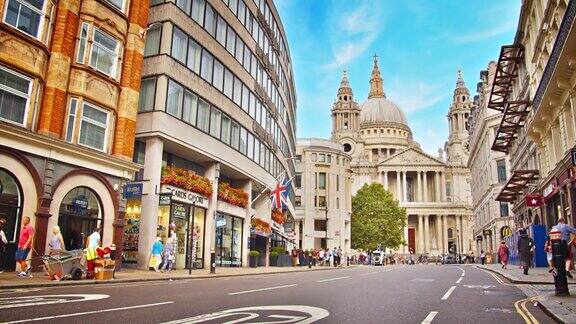 伦敦的街道圣保罗大教堂