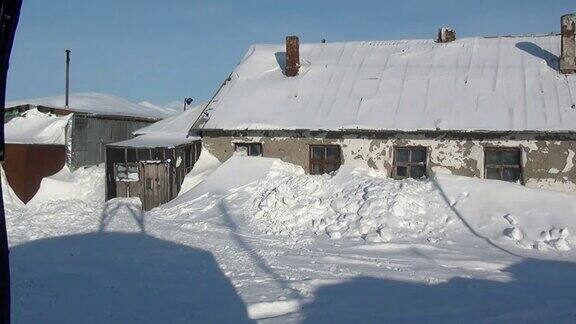 废弃的房子鬼城俄罗斯最北部的煤矿
