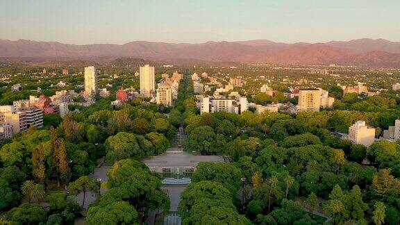 阿根廷门多萨城市鸟瞰图