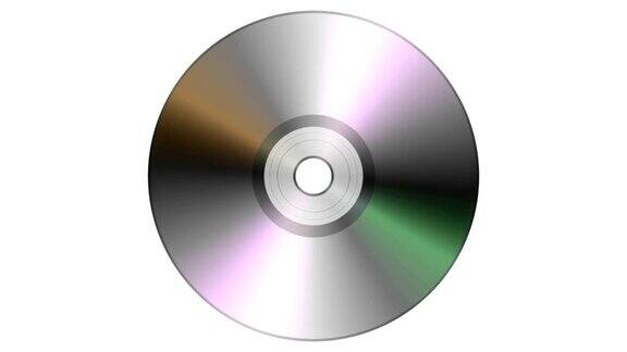 单光盘cddvd孤立的白色背景无缝循环